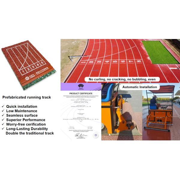 Quick Installation Prefabricated Rubber Jogging Track Material Jogging Colored Rubber Granules