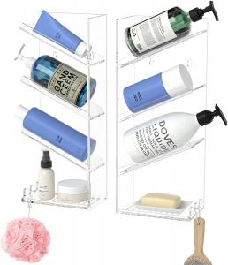 Cheap Acrylic Shower Rack Storage Box Acrylic Cosmetic Display Stand 14.1in wholesale