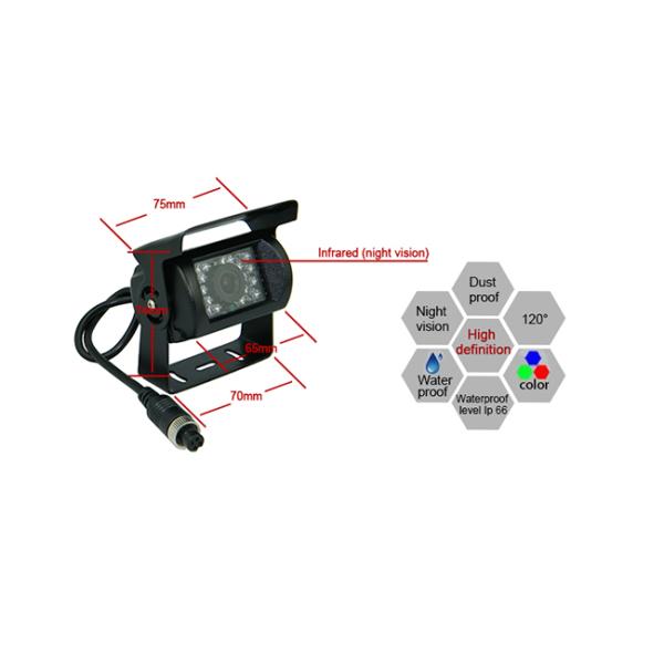 Waterproof Vehicle CCTV Camera System IP 65 720P 1280 * 720 Resolution