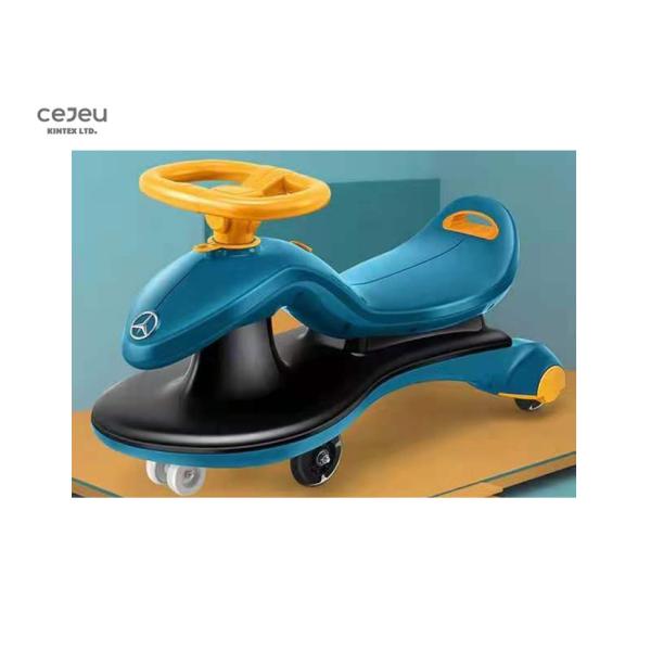 Flashing Kids Swing Cars Steering Universal 2 Layer Wheel Swing Car 18kg