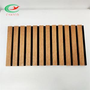 Cheap Ceiling Wood Acoustic Wall Panels Practical MDF Polyester Material wholesale