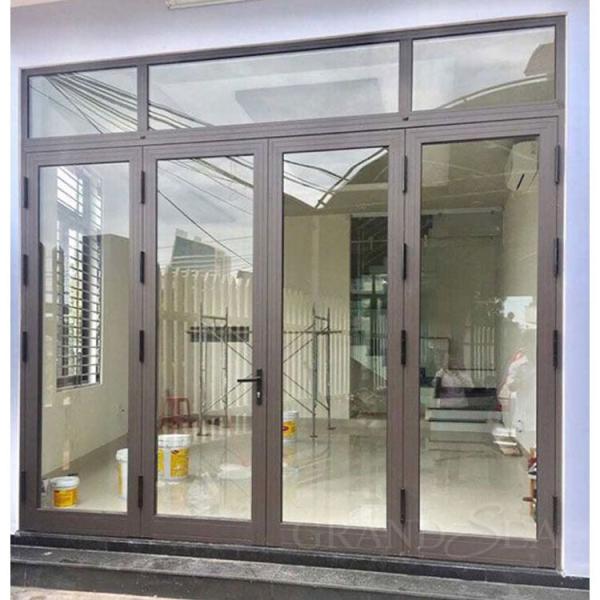 USA American Modern Design Storefront Front Glaze White Swing Entry Commercial Kfc Chicken Aluminium Door