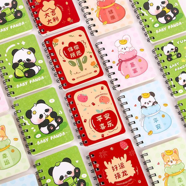 Portable My Melody Anime Figure Coil Loose Leaf Notebook Journal Mini Book A7 Size Student Stationery with Spiral Binding