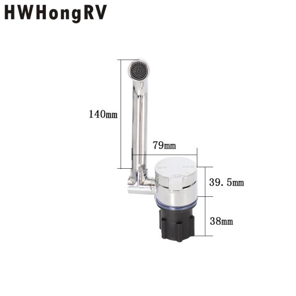 RV folding faucet sink matching faucet up, down, left and right 360 rotating kitchen hot and cold water faucet