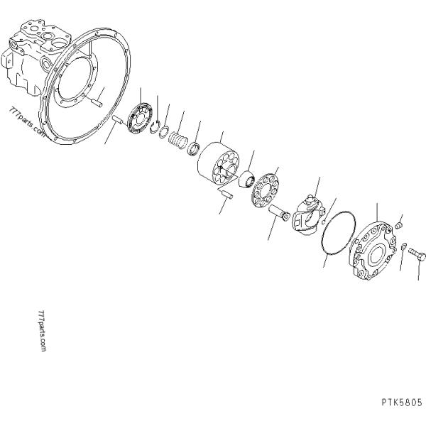 零件图 (708-1W-00111) 泵总成,主 - 7081w00111 - Komatsu 备件 | Allbiz  777parts.com