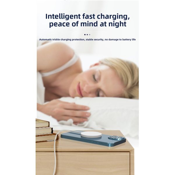 Universal Sublimation Magsafe Wireless Phone Charger Custom Logo 15W Fast Charging Pad Portable