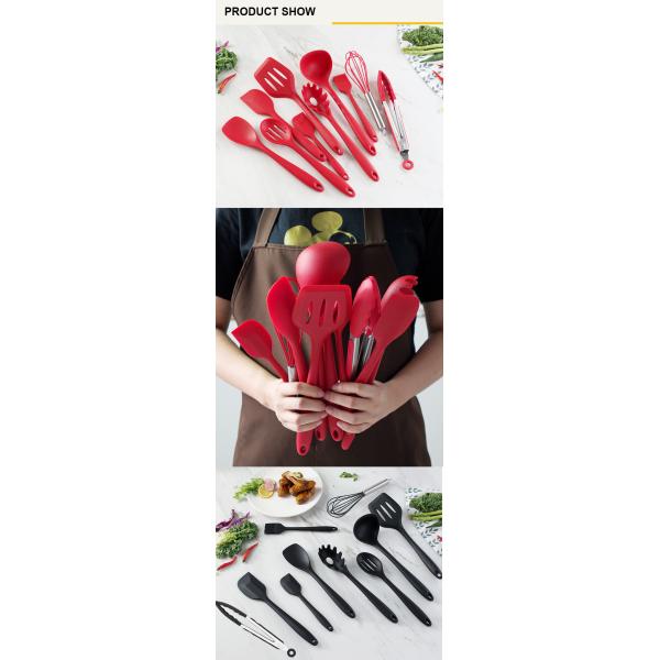 Lightweight Fadeless 10 Piece Silicone Kitchen Utensil Set
