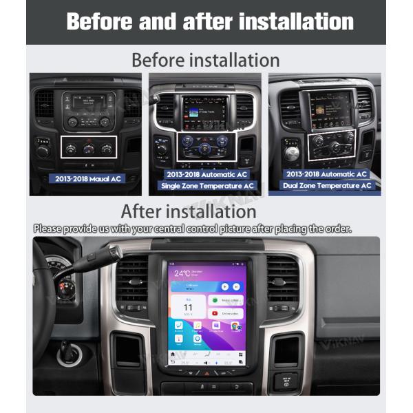 8 Core 10.4'' Android Car Radio Player For Dodge Ram 1500 2013 - 2018