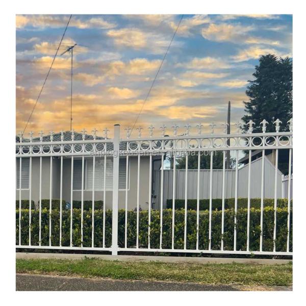 Galvanized Zinc Steel Picket Fence Australian Custom Steel Fence Panel's 6x8 Fence Panels