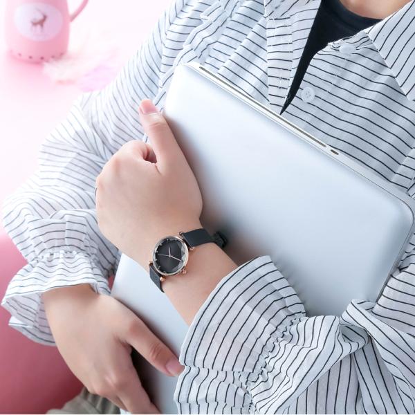 PVD Plated All Black Fashion Lady Watch Mesh Band Alloy Quartz Watch For Women