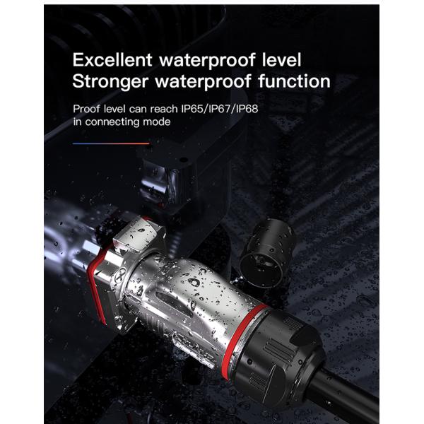 BD24 Industrial Waterproof Metal Female Male IP68 10 Pin Plug Socket Cable Connector