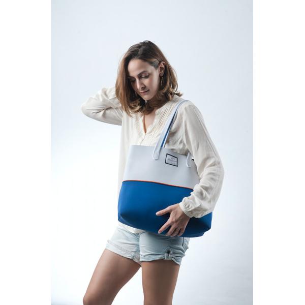 Tote bag ,Greek Island neoprene beach bag, travel pouch and tote bag with purse, summer bag, tote bag,vegan fashion