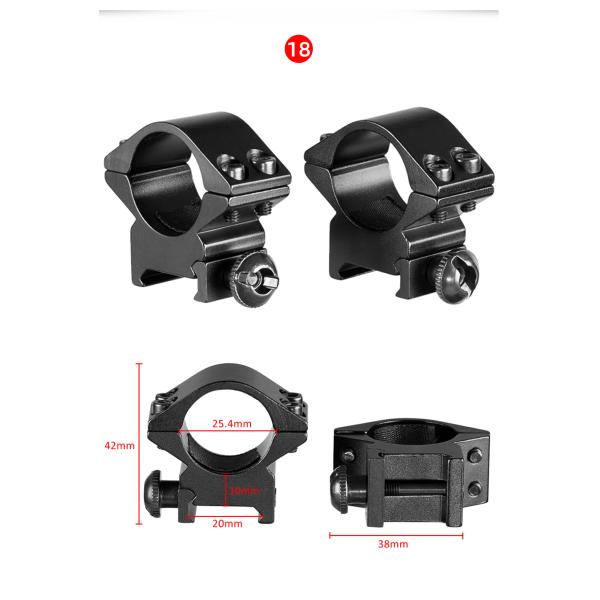 30mm 25.4mm Hunting Scope Rings And Mounts 11mm 20mm Dovetail Rail