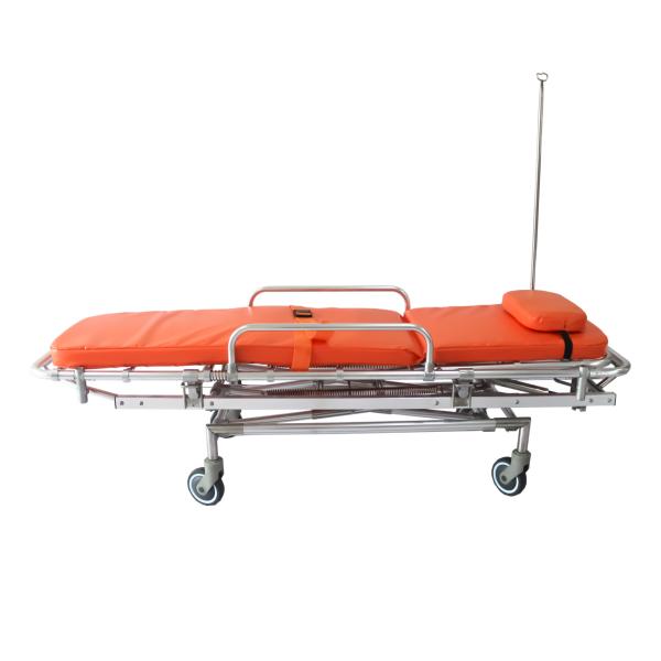1900MM 35nch Medical Emergency Non-Magnetic Trolley Surgical MRI Compatible Transfer Ambulance Stretcher