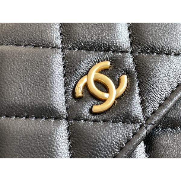 Black Mini Coco Chanel WOC Clutch Handbags Wallet On A Chain CF20