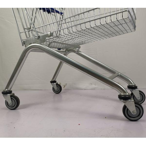 125L Zinc Powder Coating Metal Shopping Trolley Supermarket Shopping Cart