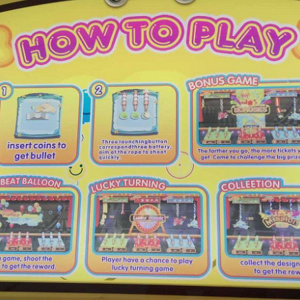 Funny Kids Shooting Arcade Electronic Video Game Machine For Shopping Mall