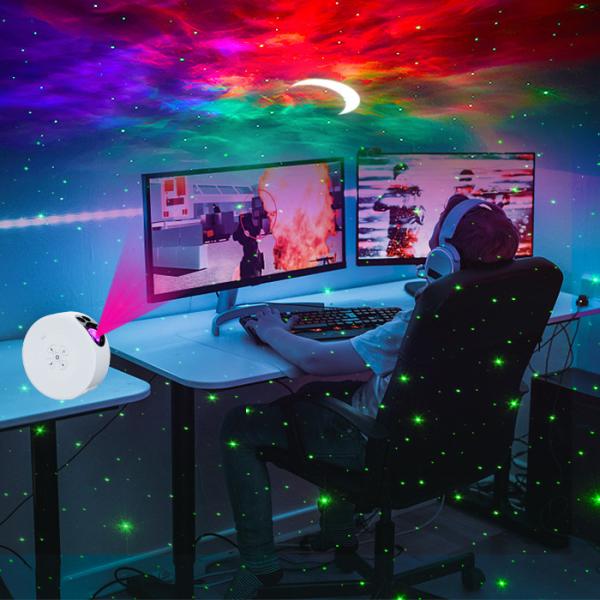 5V 2A USB Moon And Stars Night Light Projector Voice Control