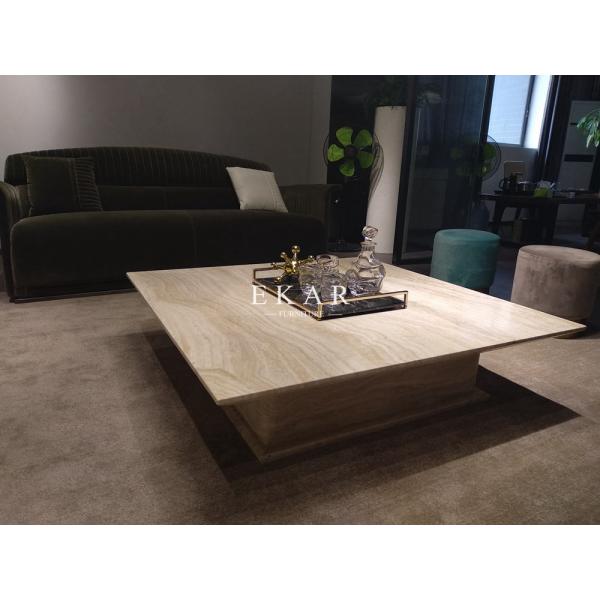 Contemporary Square Modern Marble Coffee Table