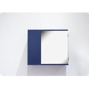 Cheap BSCI 5KG Mirrored Navy Bathroom Wall Cabinet With 2 Side Shelves wholesale