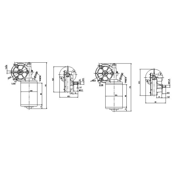 High Strength Permanent Magnet DC Motor with High Torque and Low Sound