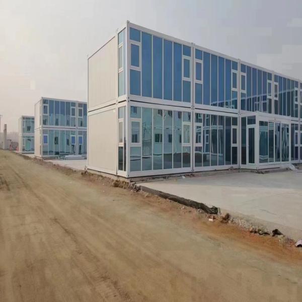 40ft Concrete Prefab Container Houses Assembled Fat Pack Design with Online Support