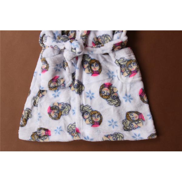 Cute Printed Childrens Towelling Bathrobe Soft Touch Bath Gown For Kids