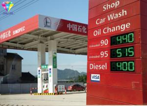 China 6 Inch LED Gas Price Display Petrol Price Groups Setting For Petrol / Gas Station on sale