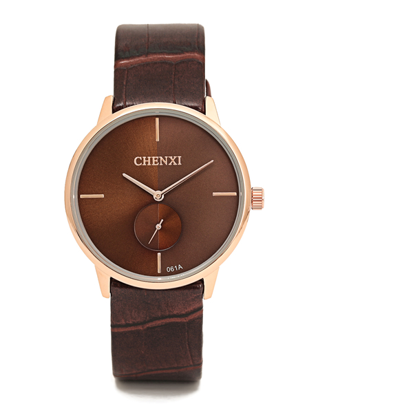 L016AG 2 Hands Big Dial Wristwatches Unisex Sport Watch Boy Girls' Love Gift Leather Watch