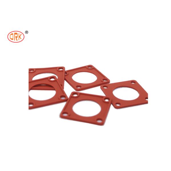 Silicone Good Elongation Reddish 70 Shore Rubber Square Gasket For Connector Seals