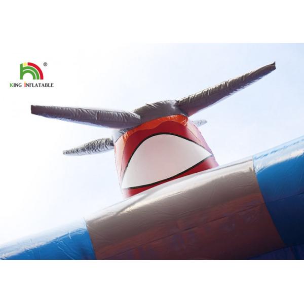 Red Plane Inflatable Jumping Castle With Bouncer Fire Retardant Plato 0.55mm Pvc Tarpaulin