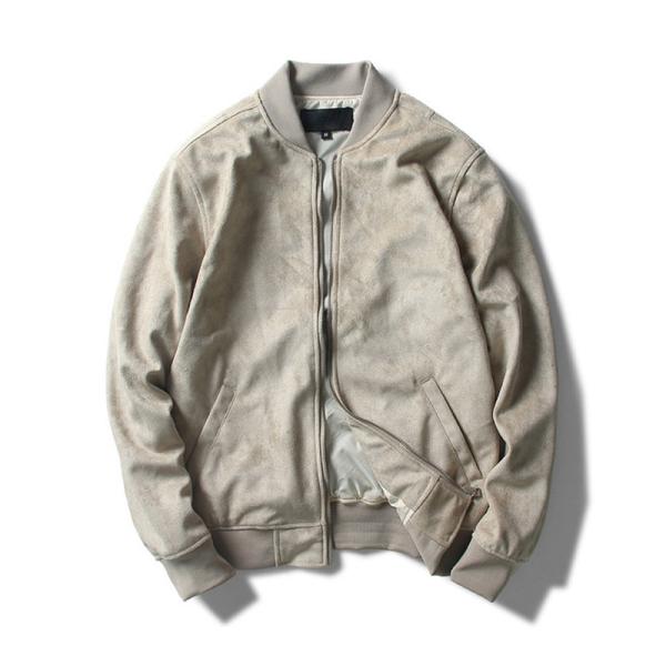 Oem Factory Manufacturer Custom Logo Causal Slim Fit Cotton Suede Leather Zip Up Bomber Jackets