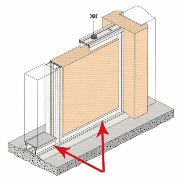 Windproof Door Bottom Seal Strip Aluminium Alloy With TPE Rubber Tape