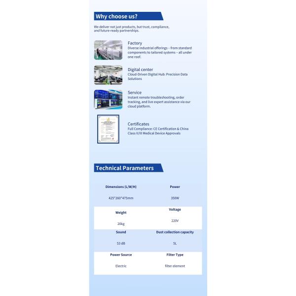 Quiet Dental Vacuum Cleaner Prosthetic Fabrication DustProof Teeth Vacuum Cleaner