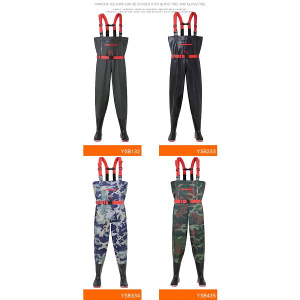 Drop Shipping Chest Wader High Waist Wading Pants 3-Ply Breathable Fishing Wader with Durable Stocking Boots
