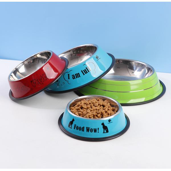 Pet Bowl Non-Slip Stainless Steel Material Customized SublimationEasy Cleaning Cups Pails