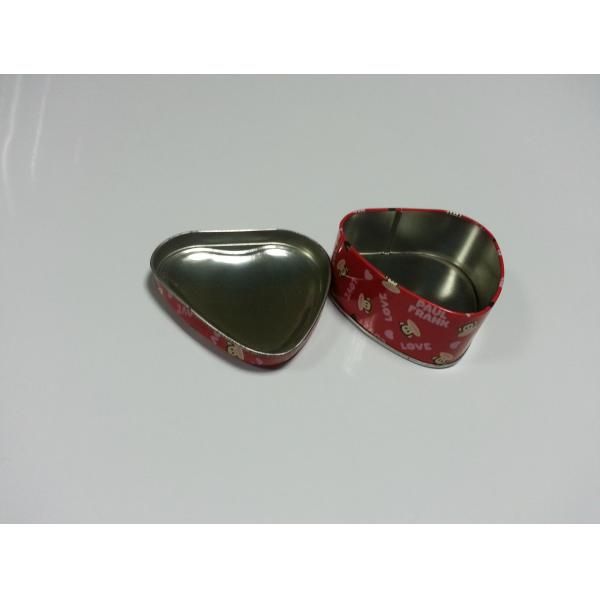 Heart Shaped Chocolate Tin Box Tinplate Containers For Food Packaging