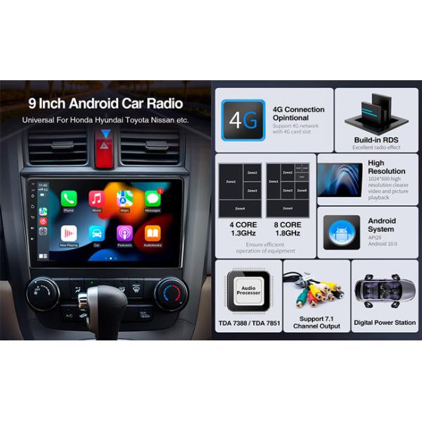 OEM Car Android System 9 Inch 1280x720 BT GPS Car Radio Android Auto Carplay
