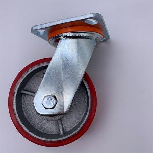 Cheap 8 Inch Red Polyurethane on Steel Wheel Caster wholesale