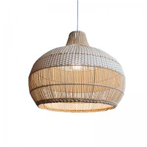 Cheap Bamboo Rattan Pendant Light , Wicker Ceiling Lamp For Indoor Home Decor wholesale