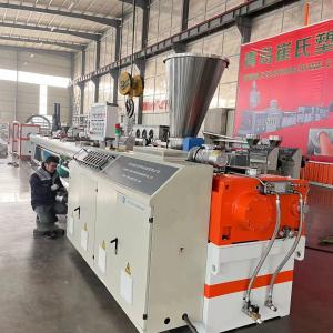 Cheap Conical Twin Screw Extruder PVC Pipe Manufacturing Machine For Sewage Pipe wholesale