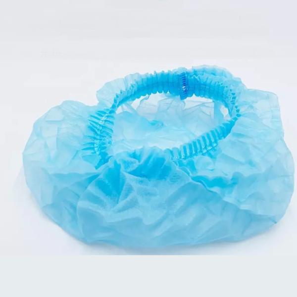 Non-Woven Hair Cover Comfort Protection Disposable hair net Blue white