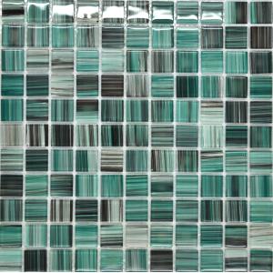 Cheap Blusih green mosaic tile kitchen backsplash wholesale