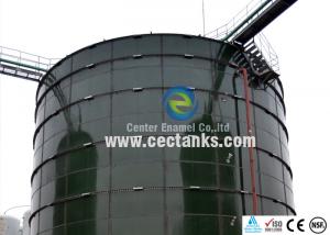 Cheap Potable Glass Coated Steel Tanks / Water Storage Tanks With Aluminum Flat Roof wholesale