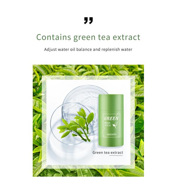High Quality Green Tea Deep Cleanse Maskl Cleansing Facial Mask Stick Oil Control Acne Relief 40g Home Use