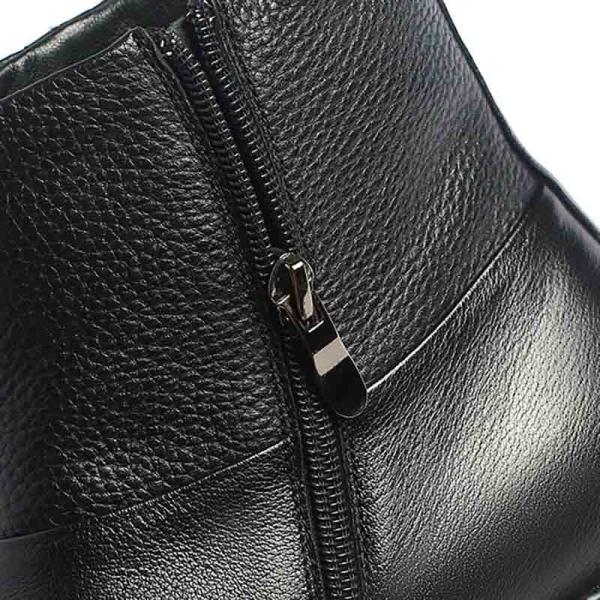 BRUNO VIERO Black Anti Skid Mens Leather Casual Boots