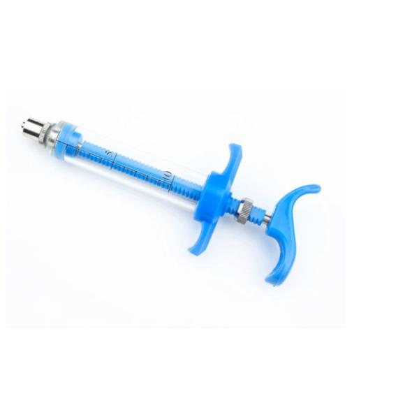 Poultry ISO19001 Vaccinator Plastic Steel Syringe 10ml Luer Lock Syringe Reusable