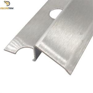 SS316 Stainless Steel Transition Strip , 12mm Flooring Edging Trim