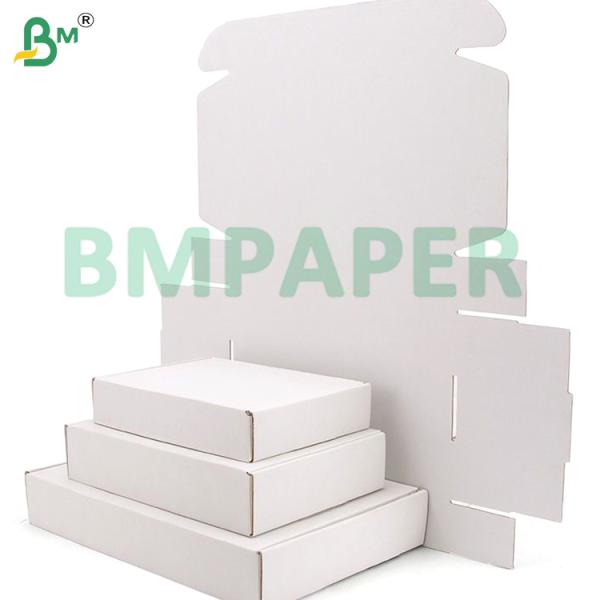 15.5*20" White Lightweight Fluted Corrugated Paper For Craft & Gift Boxes Packing