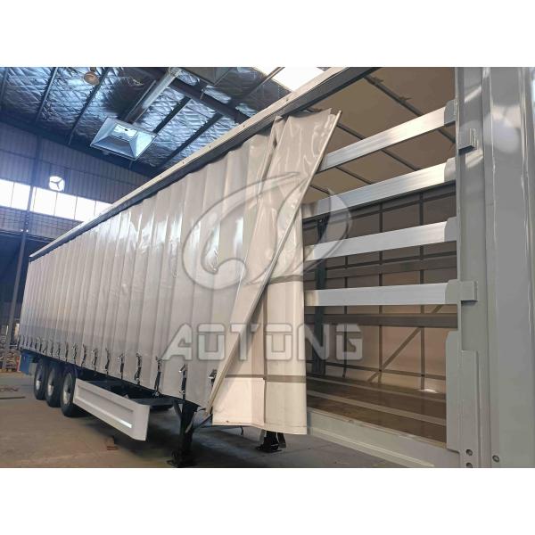PVC Tarpaulin Sliding 45FT 40FT Curtain Side Semi Trailer for Enclosed Cargo Transport